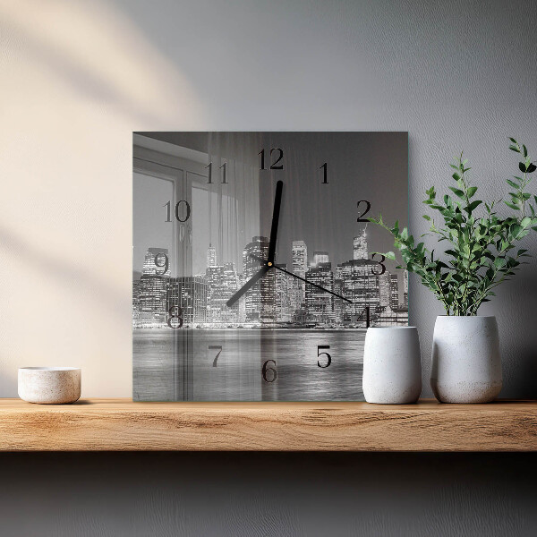 Wanduhr aus glas Horizont