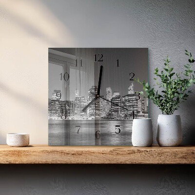 Wanduhr aus glas Horizont