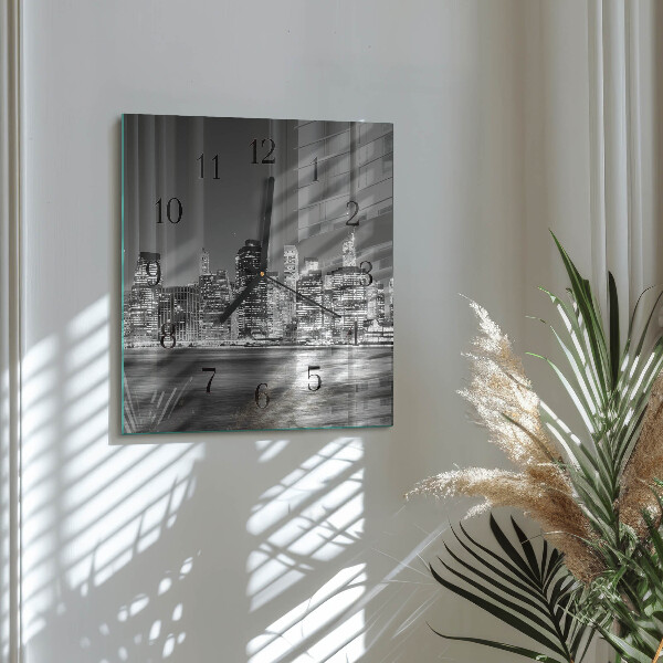 Wanduhr aus glas Horizont