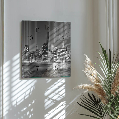 Wanduhr aus glas Horizont