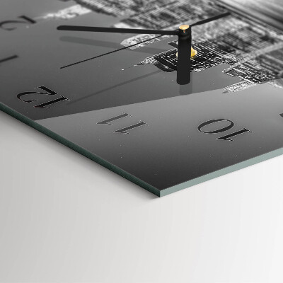 Wanduhr aus glas Horizont
