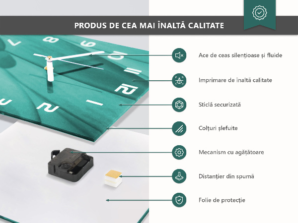 Wanduhr aus glas Horizont