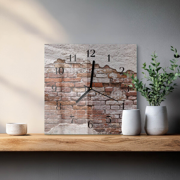 Wanduhr aus glas Ziegel