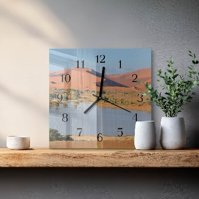 Wanduhr aus glas Wüste