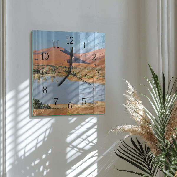 Wanduhr aus glas Wüste