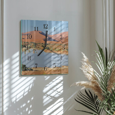 Wanduhr aus glas Wüste