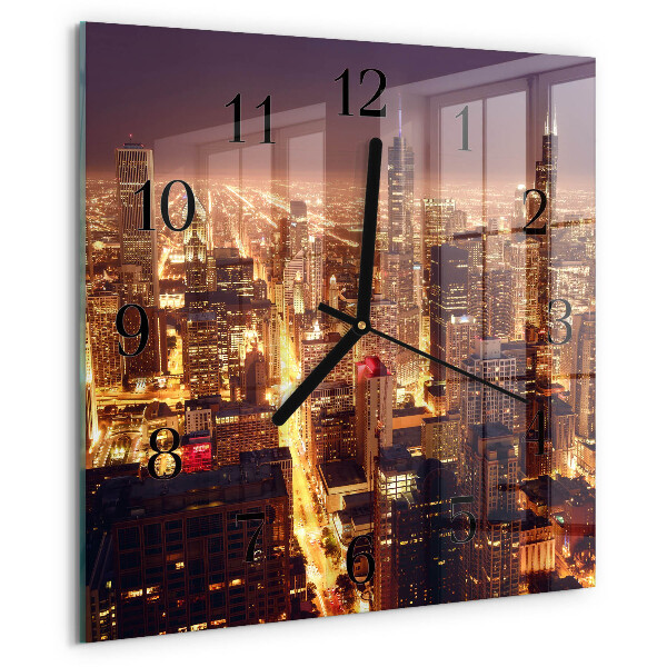 Wanduhr aus glas Horizont
