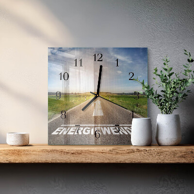 Wanduhr aus glas Pfadfeld