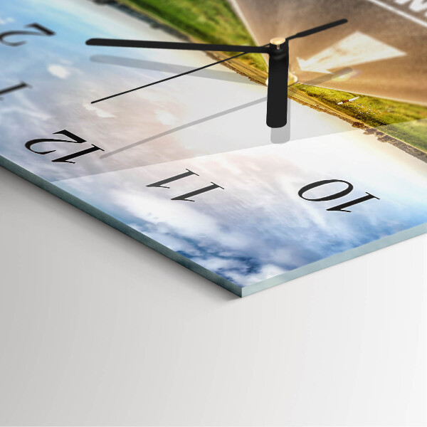 Wanduhr aus glas Pfadfeld