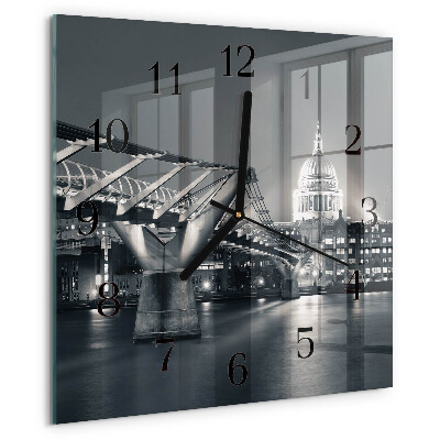 Wanduhr aus glas Horizont