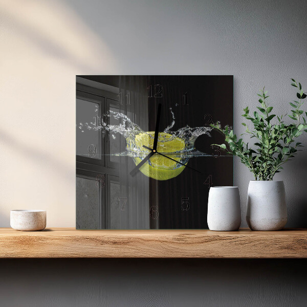 Wanduhr aus glas Zitronensäure