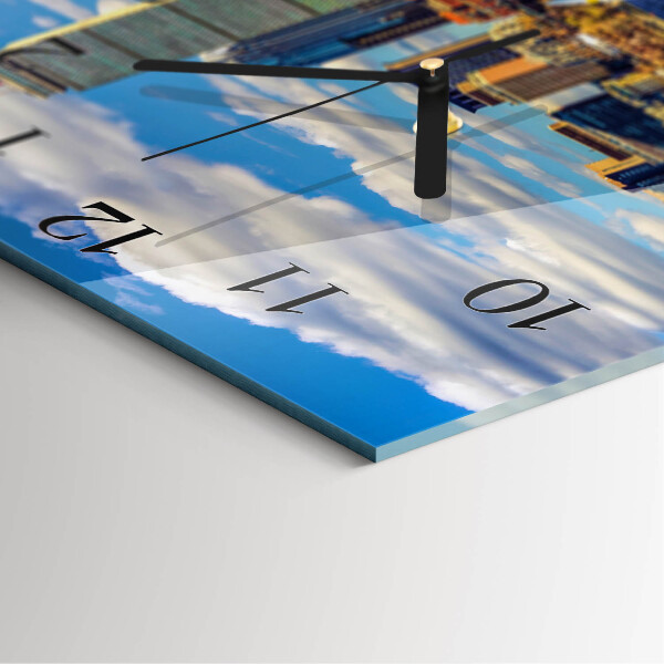 Wanduhr aus glas Segelboote