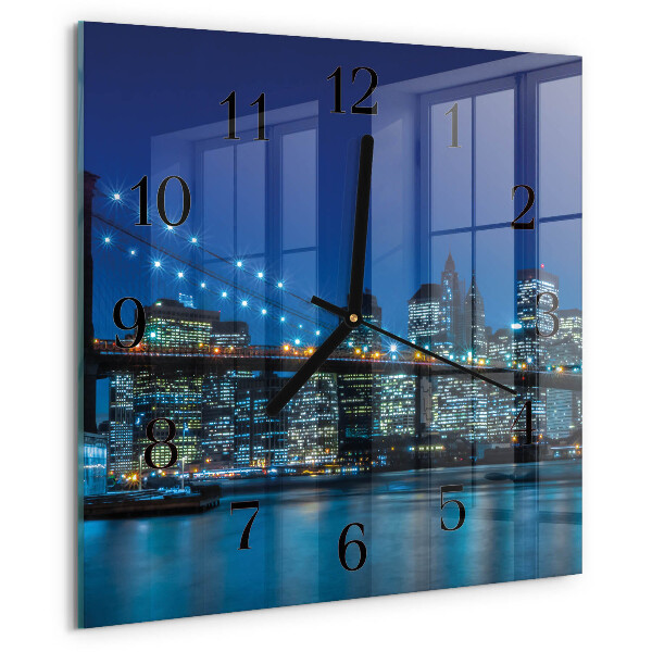 Wanduhr aus glas Horizont