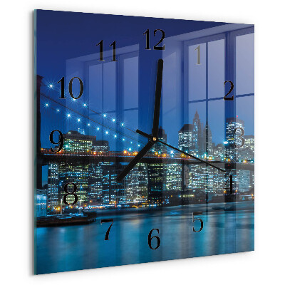 Wanduhr aus glas Horizont