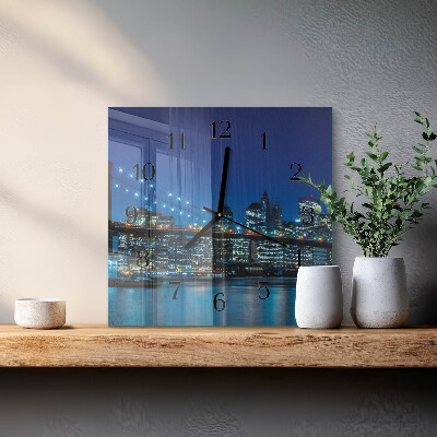 Wanduhr aus glas Horizont
