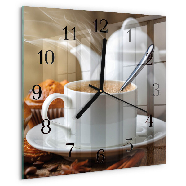 Wanduhr aus glas Tasse