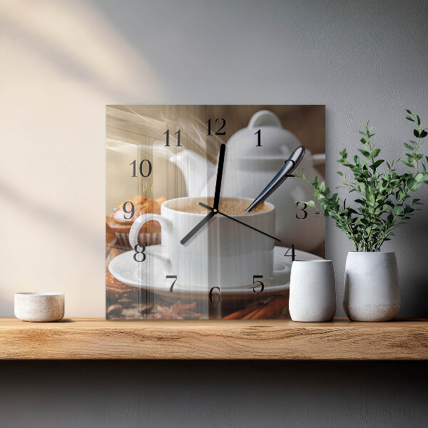 Wanduhr aus glas Tasse