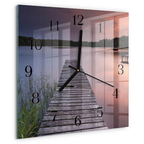 Wanduhr aus glas Brücke