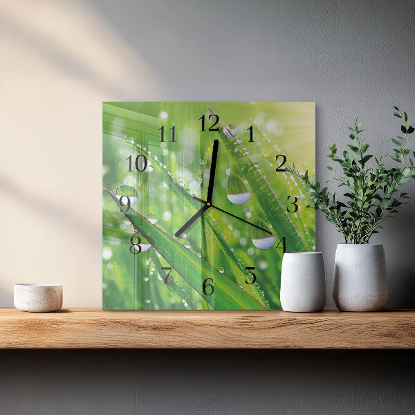 Wanduhr aus glas Tau