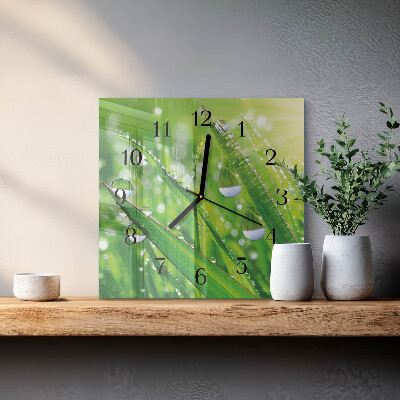 Wanduhr aus glas Tau