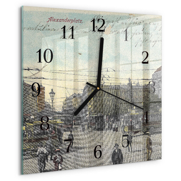 Wanduhr aus glas Postkarte