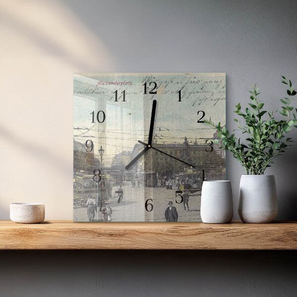 Wanduhr aus glas Postkarte