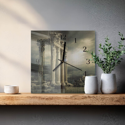 Wanduhr aus glas Akropolis