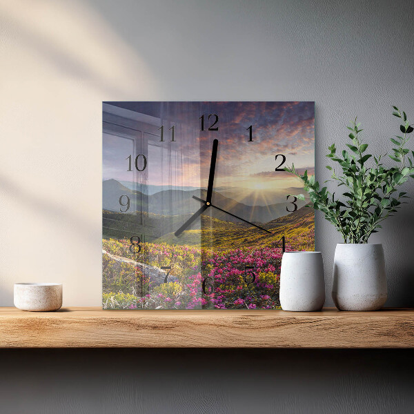 Wanduhr aus glas Landschaft