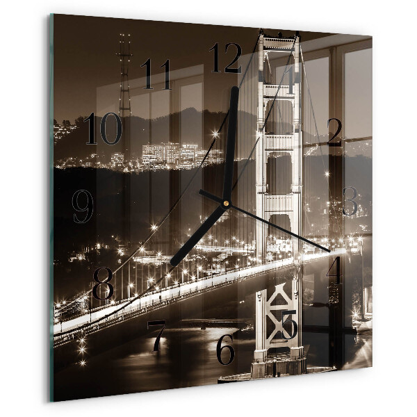 Wanduhr aus glas Brücke