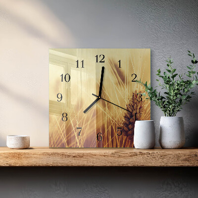 Wanduhr aus glas Getreide