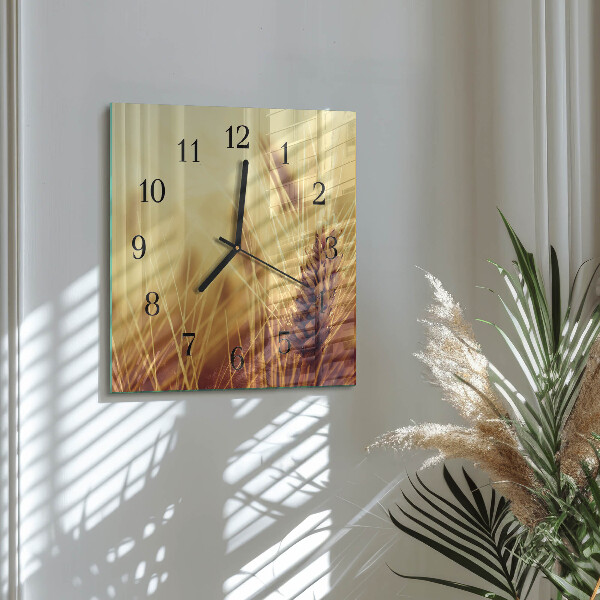 Wanduhr aus glas Getreide
