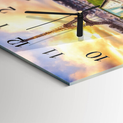 Wanduhr aus glas Eiffelturm