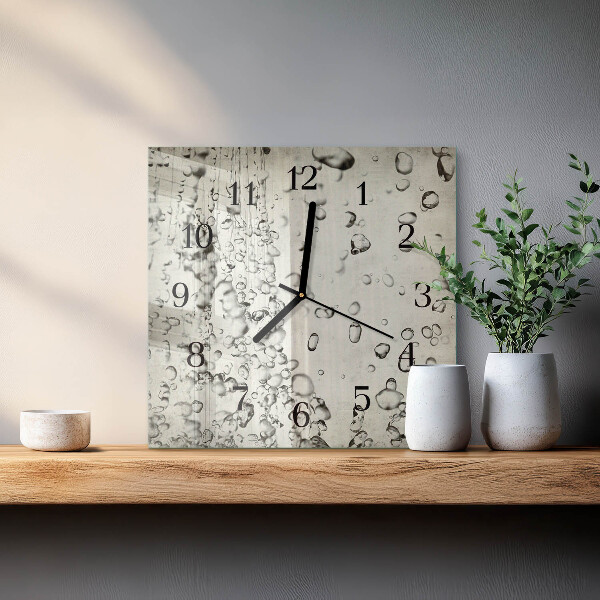 Wanduhr aus glas Tropfen