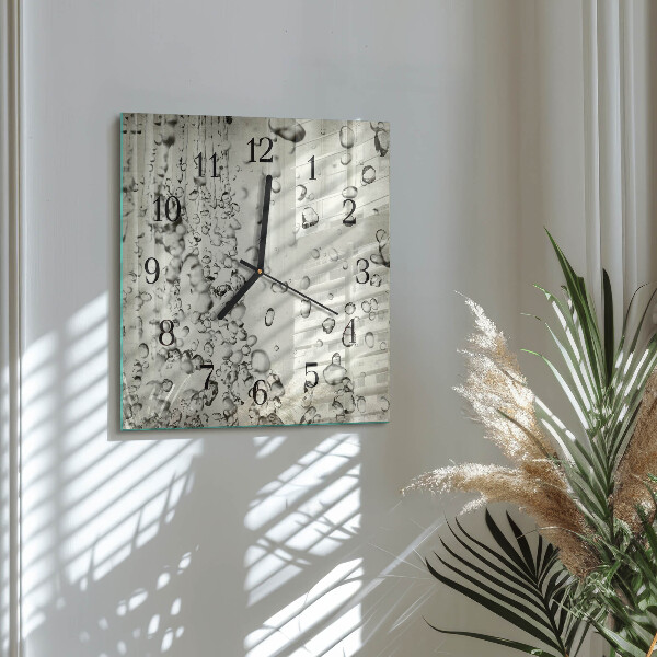 Wanduhr aus glas Tropfen