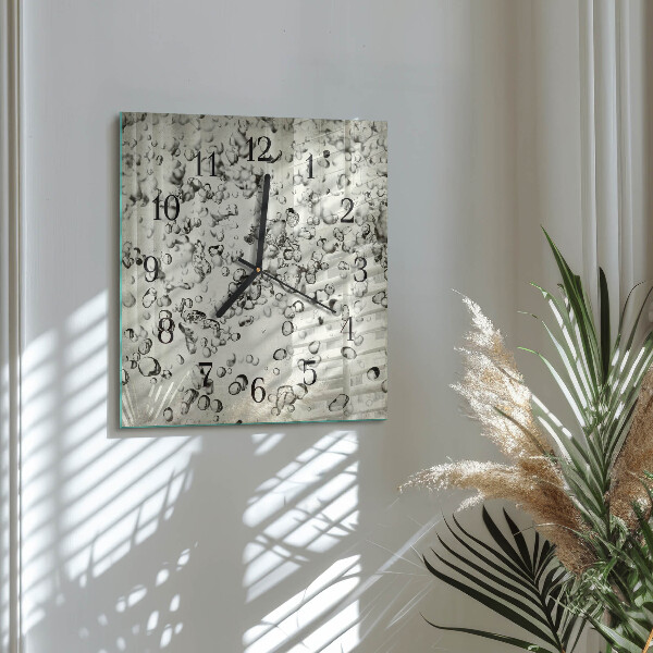 Wanduhr aus glas Tropfen