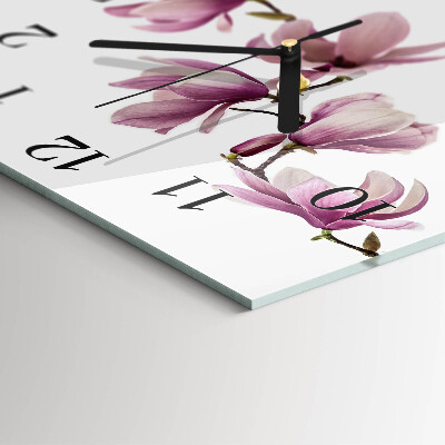Wanduhr aus glas Magnolie