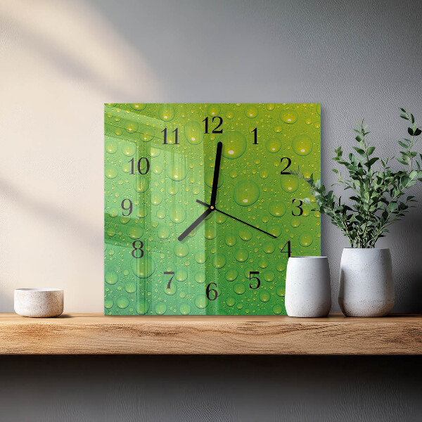 Wanduhr aus glas Tropfen