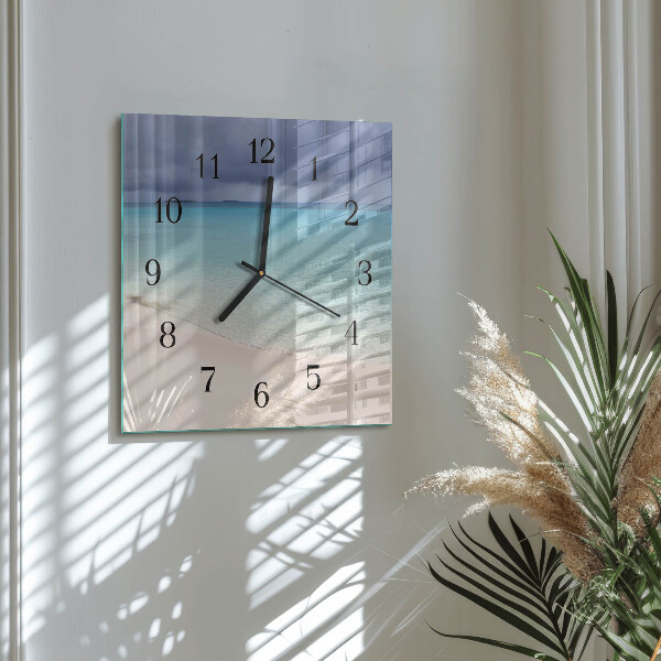 Wanduhr aus glas Strand