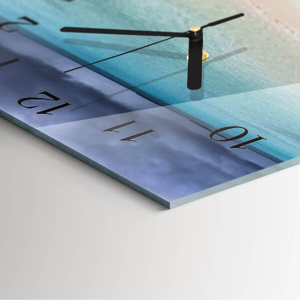 Wanduhr aus glas Strand