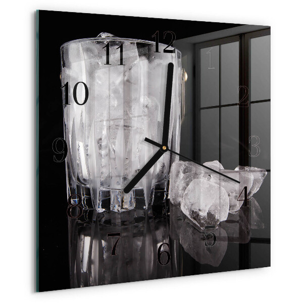 Wanduhr aus glas Eis
