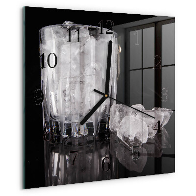 Wanduhr aus glas Eis