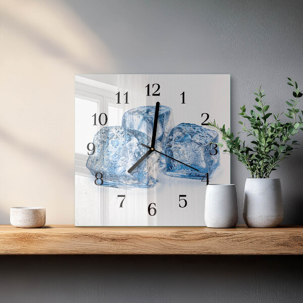 Wanduhr aus glas Eis