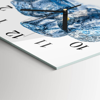 Wanduhr aus glas Eis