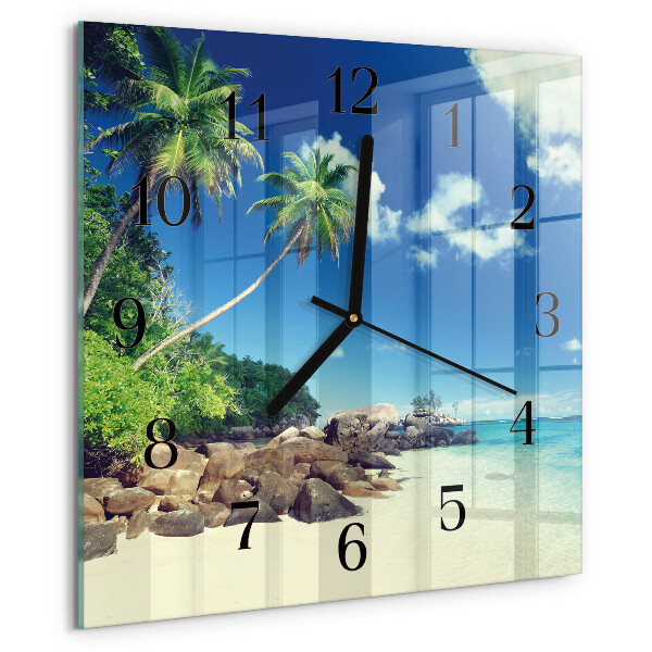 Wanduhr aus glas Palm Beach