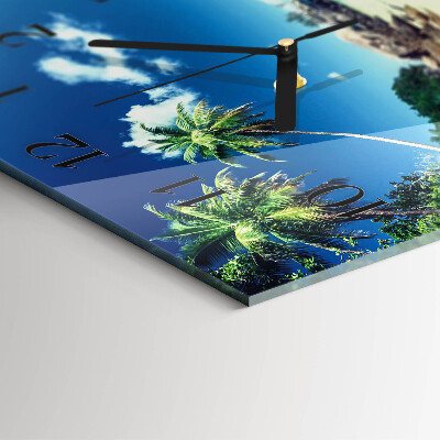 Wanduhr aus glas Palm Beach