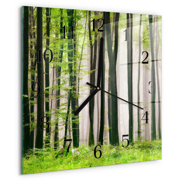 Wanduhr aus glas Wald