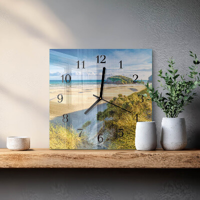 Wanduhr aus glas Strand