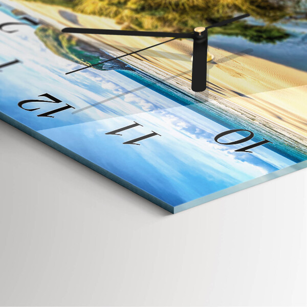 Wanduhr aus glas Strand