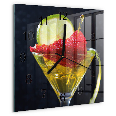 Wanduhr aus glas Cocktail