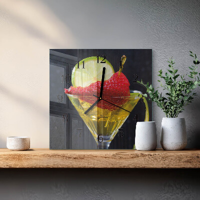 Wanduhr aus glas Cocktail